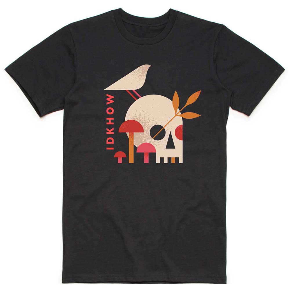 Tričko iDKHOW - Mushroom Skull, Unisex,Čierna,XXL
