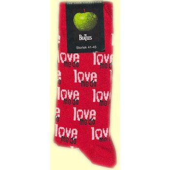 Ponožky The Beatles - Love Me Do, Unisex,Červená,UK 7 - 11