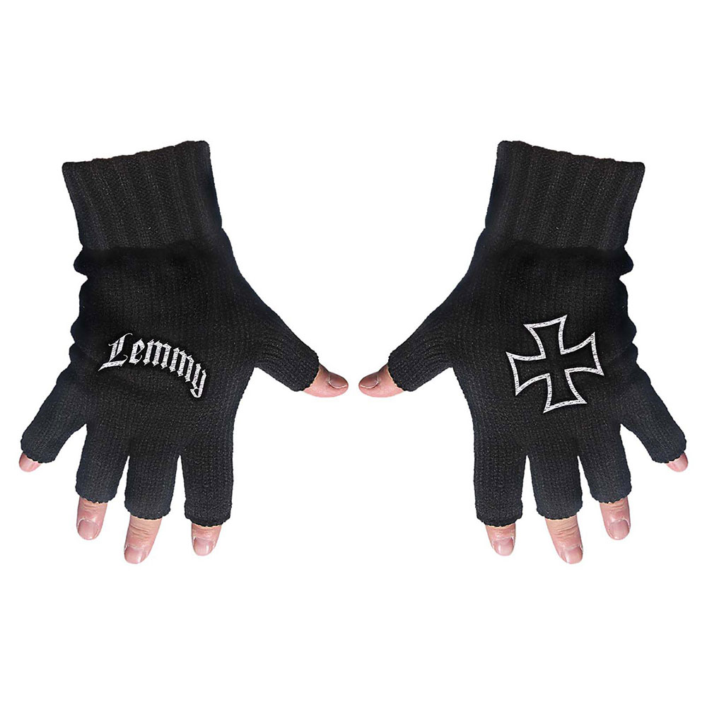 Rukavice Lemmy - Logo & Iron Cross, Unisex,Čierna,Univerzálna