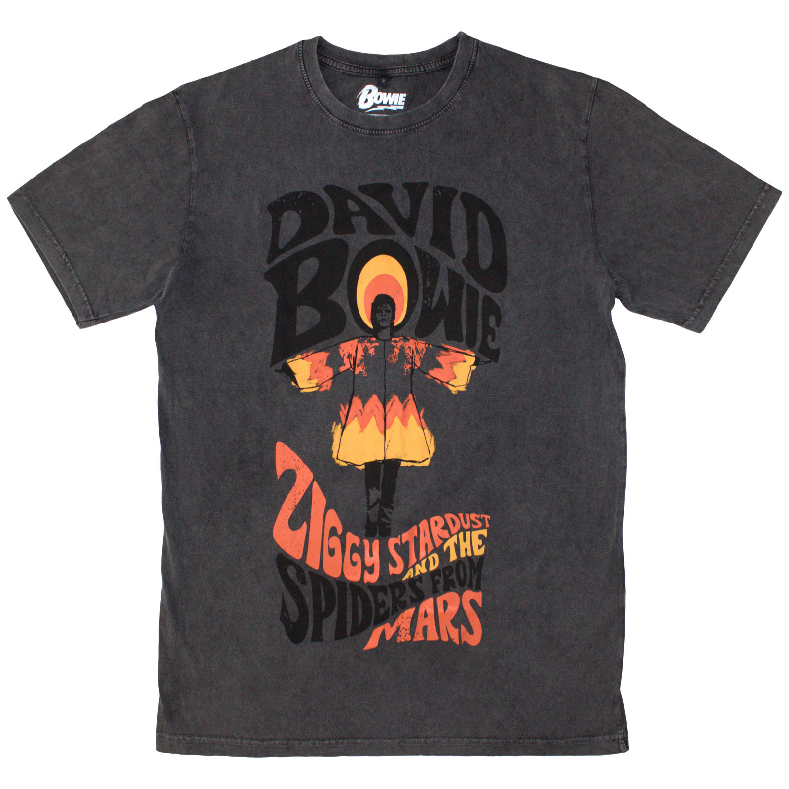 Tričko David Bowie - Ziggy Stardust, Unisex,Šedá,XXL