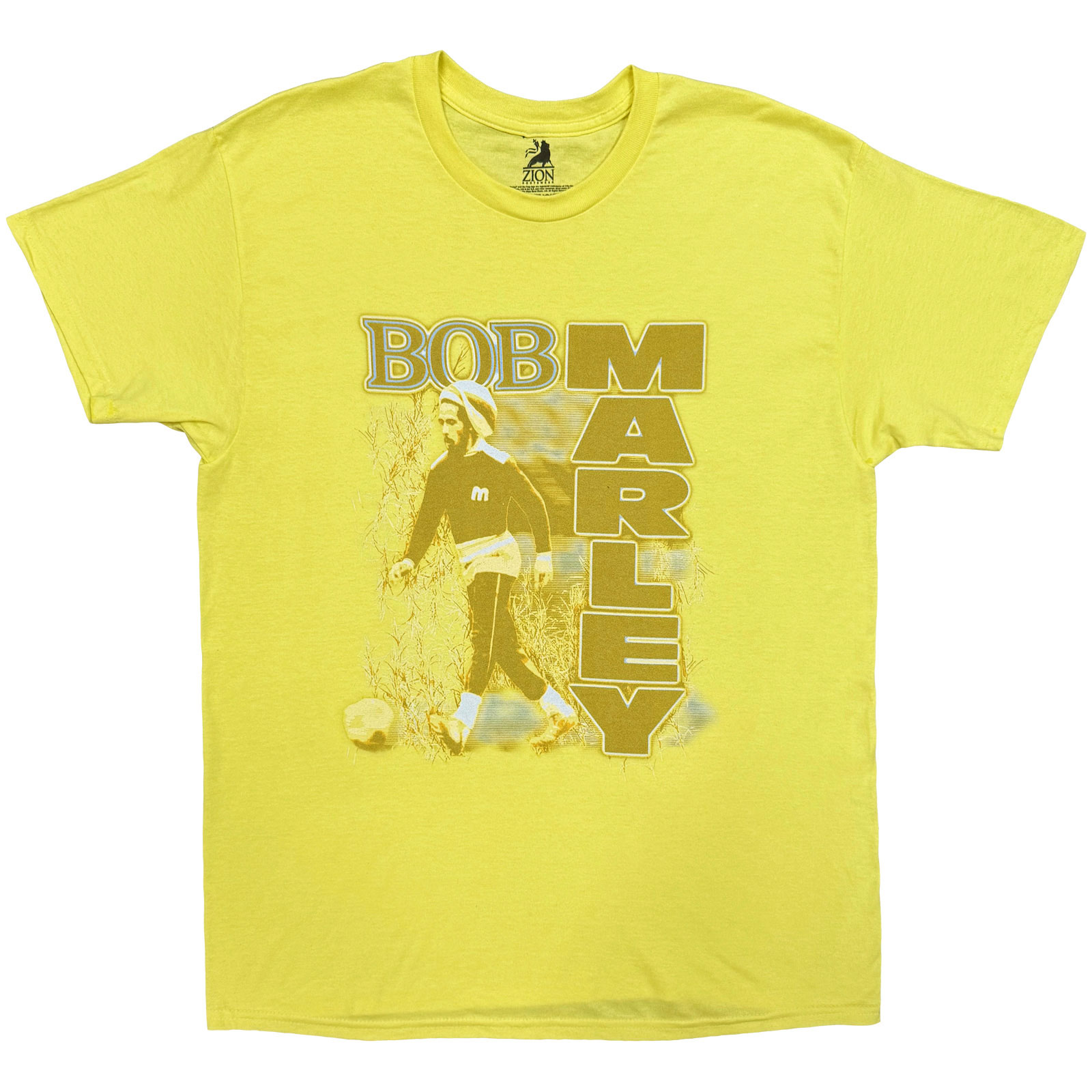 Tričko Bob Marley - Football, Unisex,Žltá,XXL