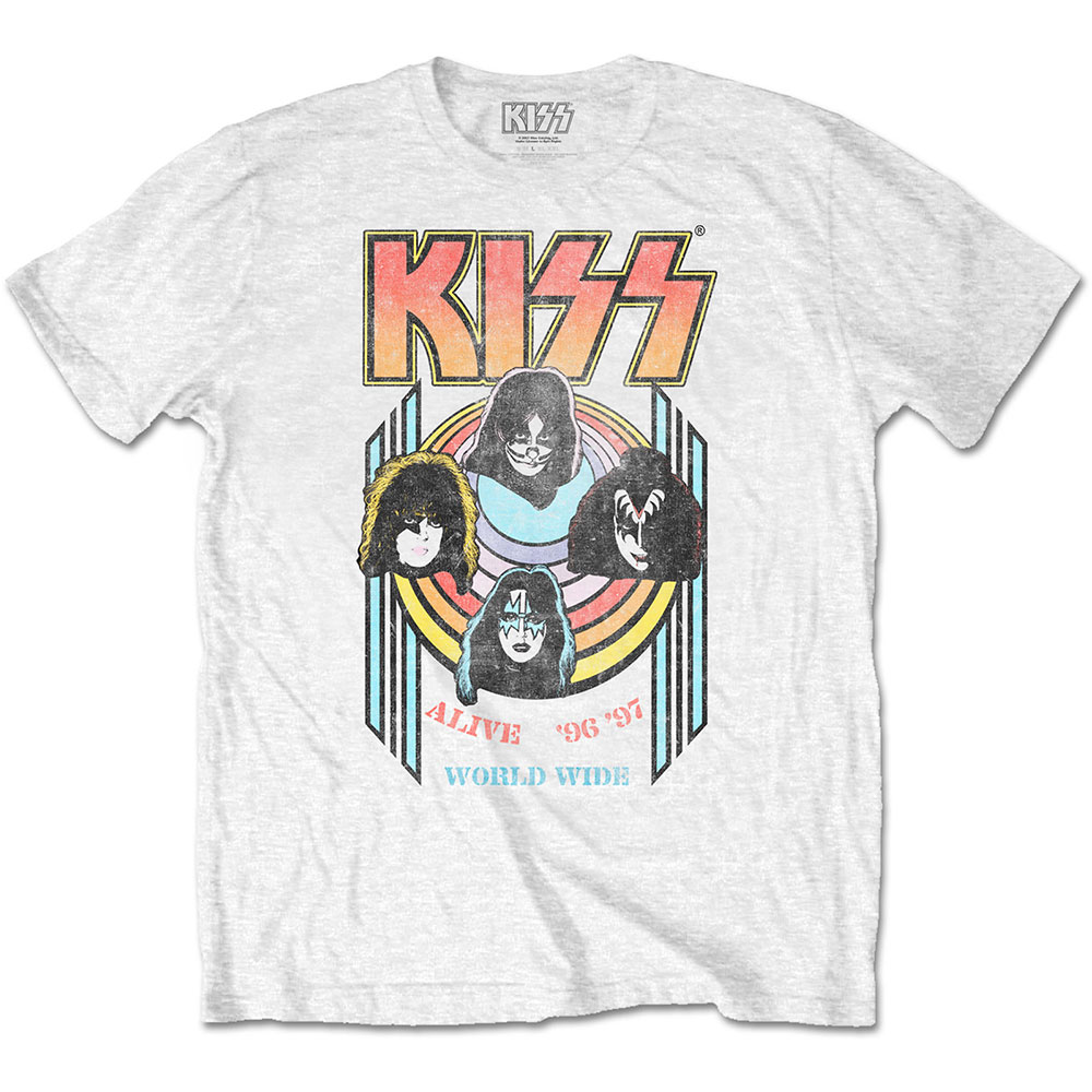 Tričko Kiss - World Wide, Unisex,Biela,XXL