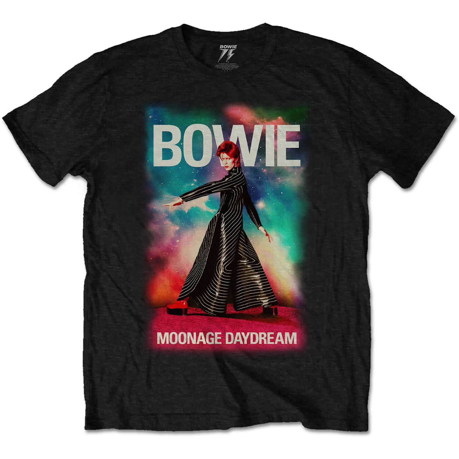 Tričko David Bowie - Moonage 11 Fade, Unisex,Čierna,XXL