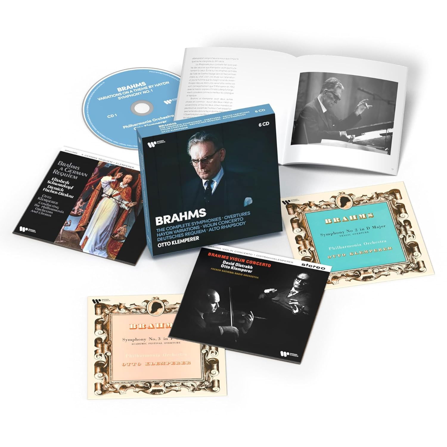 CD Otto Klemperer - BRAHMS: THE COMPLETE SYMPHONIES, OVERTURES, HAYDN VARIATIONS, VIOLIN CONCERTO, REQUIEM, ALTO RHAPSODY
