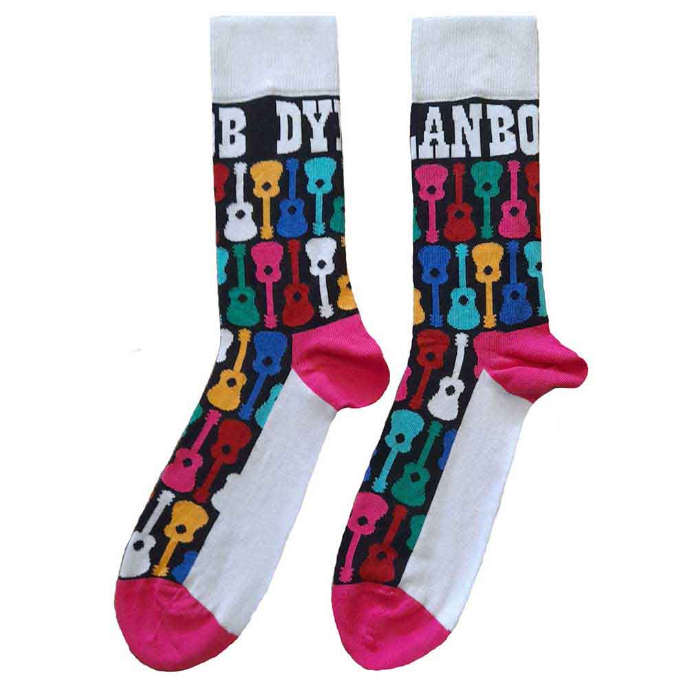 Ponožky Bob Dylan - Guitar Pattern, Unisex,Čierna,UK 7 - 11