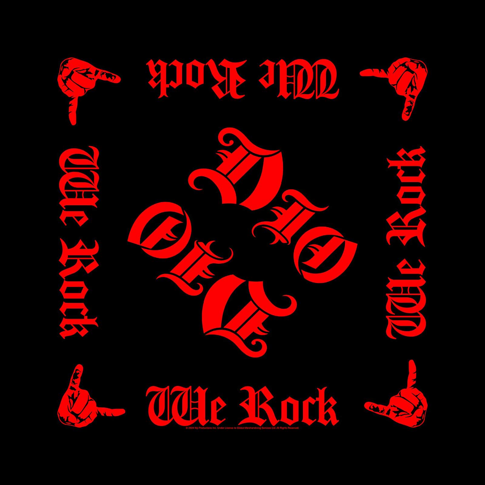 Šatka Dio - We Rock, Unisex,Čierna,Univerzálna