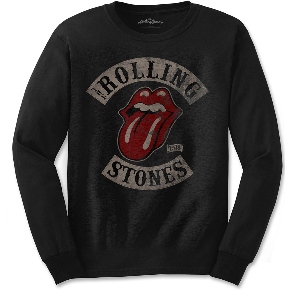 Tričko s dlhým rukávom The Rolling Stones - Tour '78, Unisex,Čierna,XXL