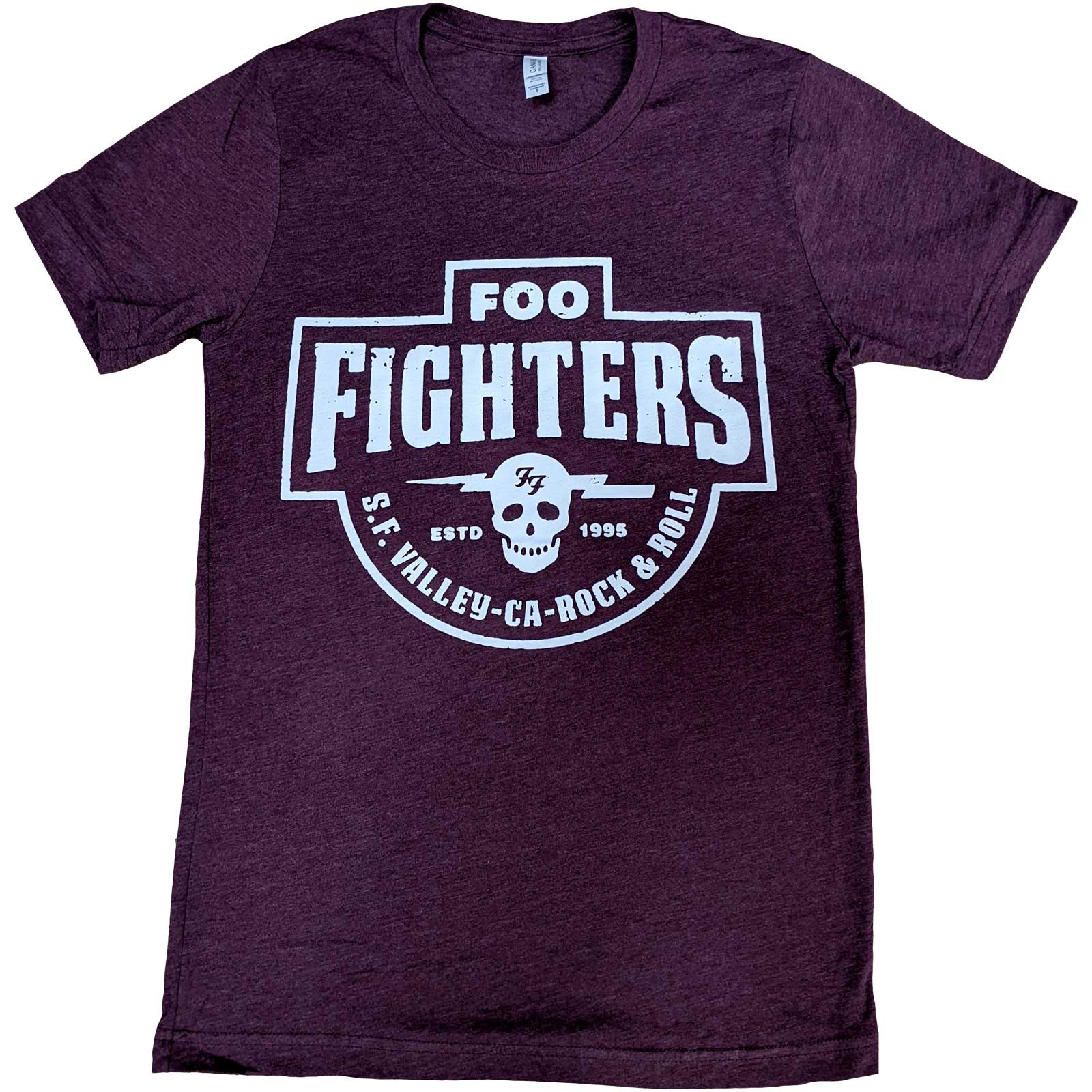 Tričko Foo Fighters - SF Valley, Unisex,Červená,S