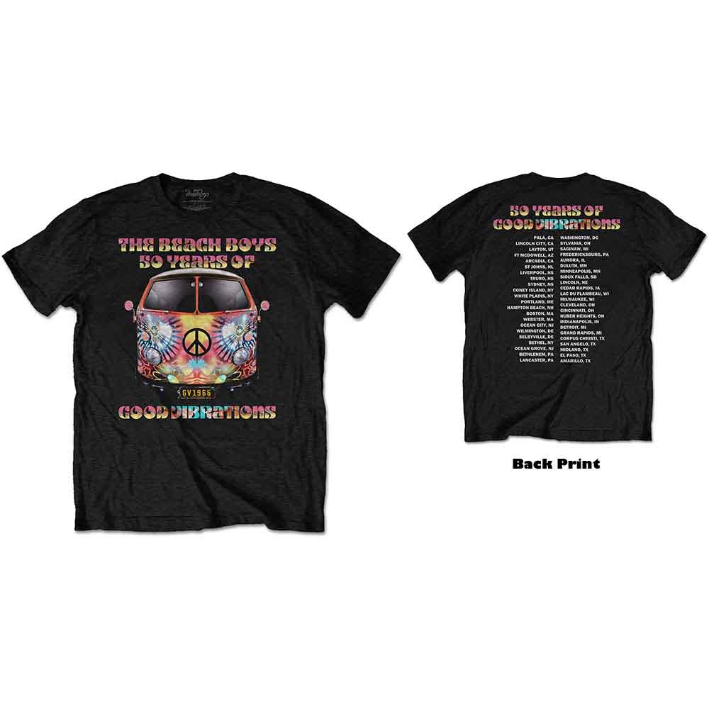 Tričko The Beach Boys - Good Vibes Tour, Unisex,Čierna,XL