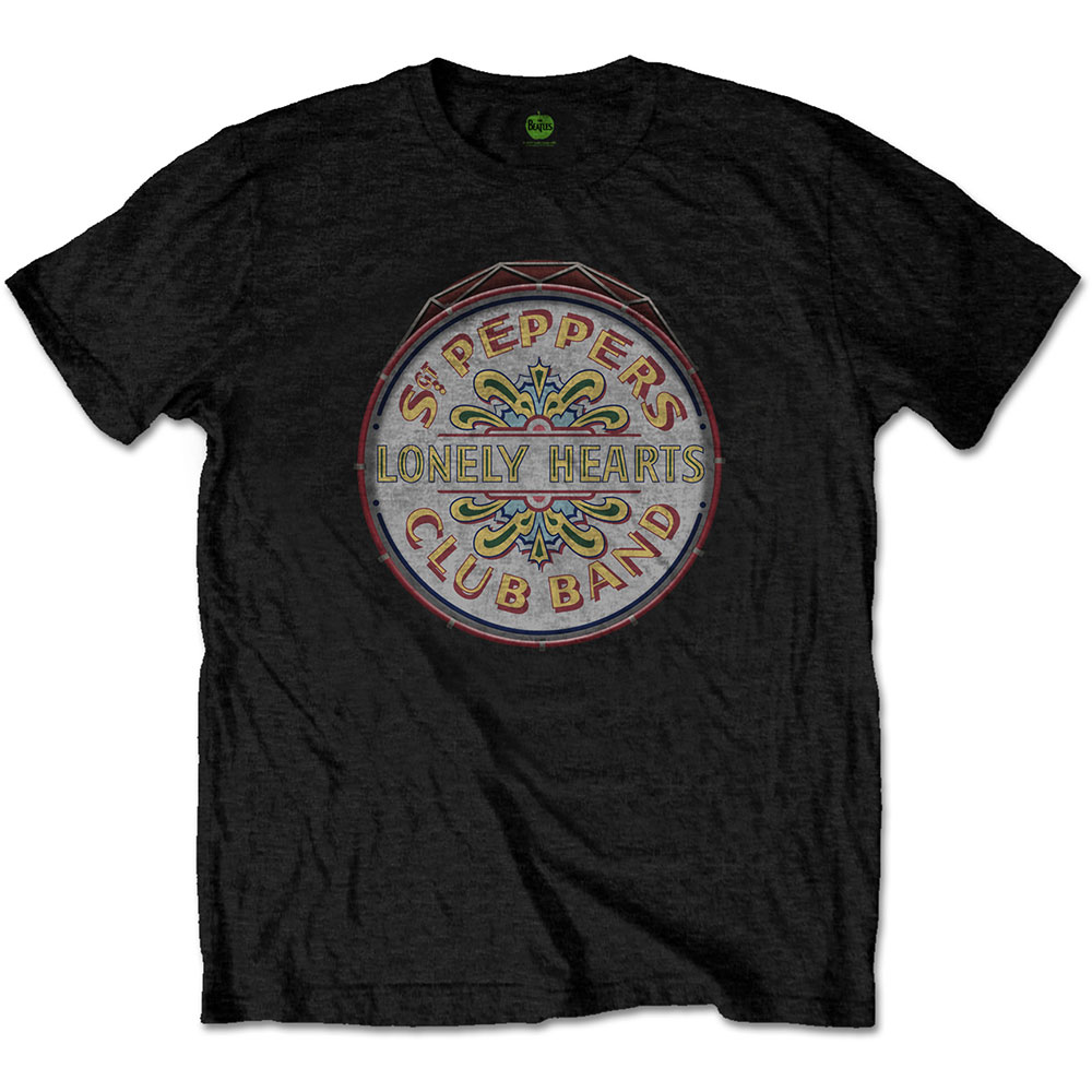 Tričko The Beatles - Original Pepper Drum, Unisex,Čierna,XXL