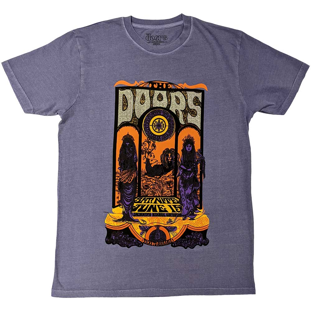 Tričko The Doors - Sacramento, Unisex,Fialová,XXL