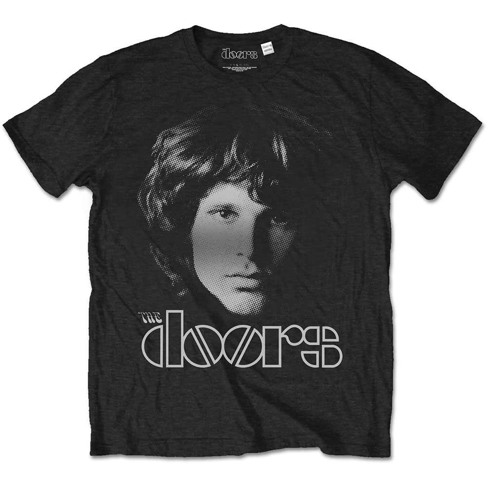 Tričko The Doors - Jim Halftone, Unisex,Čierna,XXL