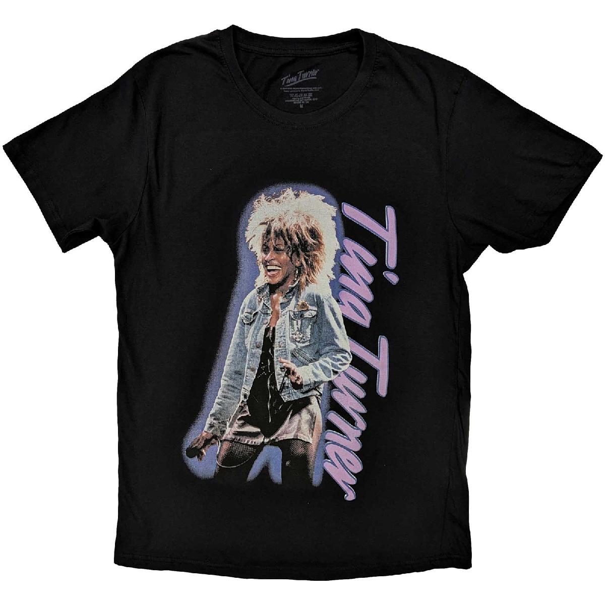 Tričko Tina Turner - Vertical Logo, Unisex,Čierna,XXL
