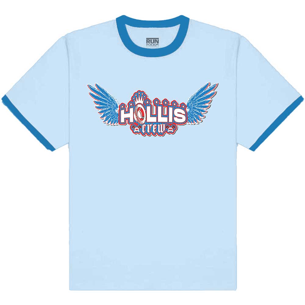 Tričko Run-DMC - Hollis Crew, Unisex,Modrá,XXL