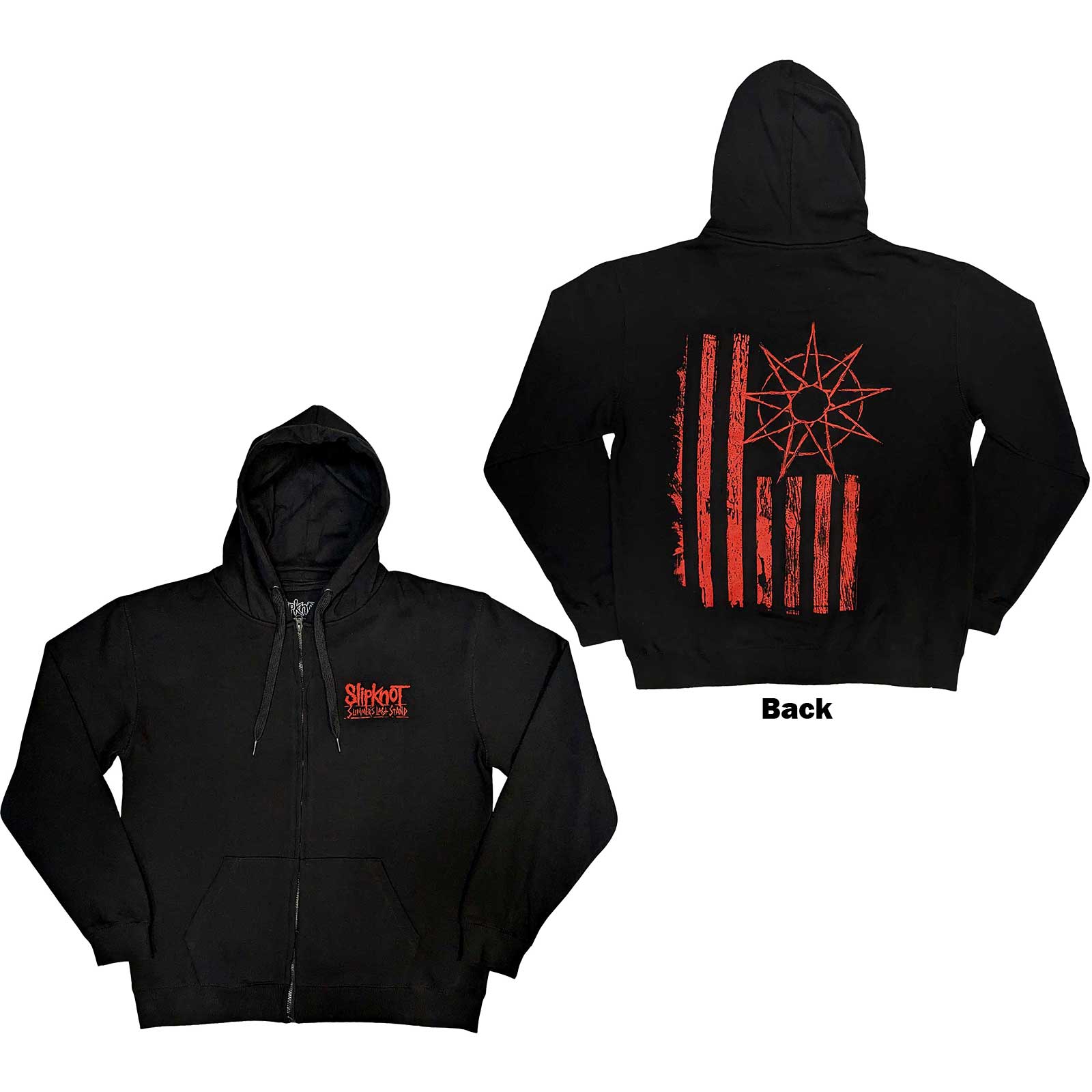 Mikina na zips Slipknot - 9-Point Flag, Unisex,Čierna,XXL