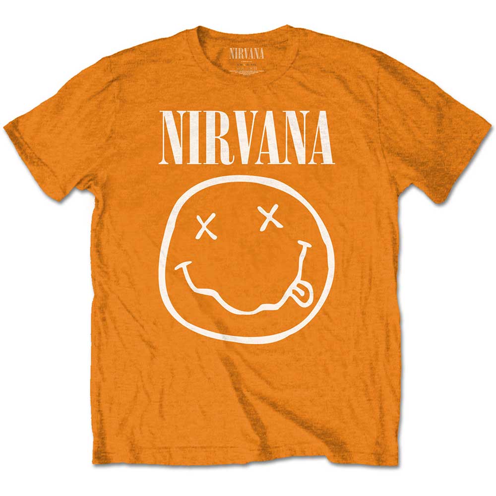 Tričko Nirvana - White Smiley, Dieťa,Oranžová,12 – 14 rokov