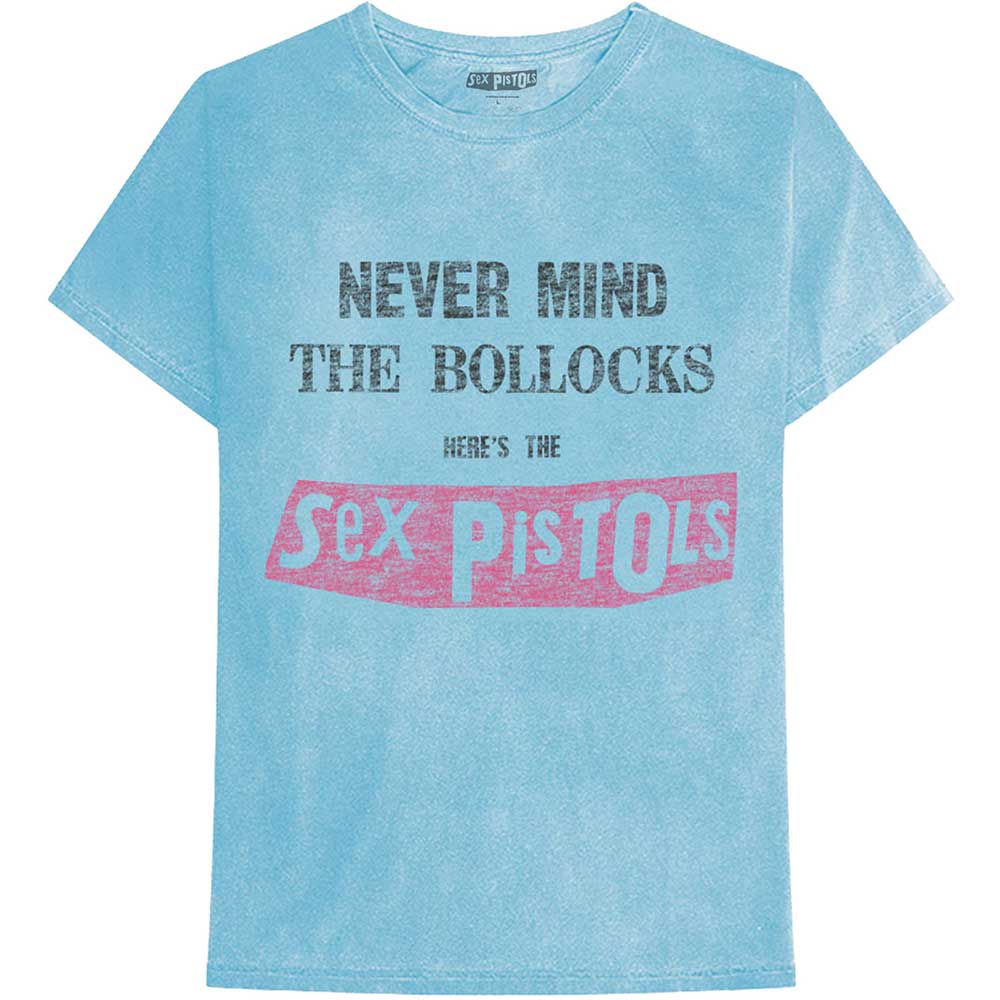 Tričko Sex Pistols - Never Mind the Bollocks Distressed, Unisex,Modrá,XXL