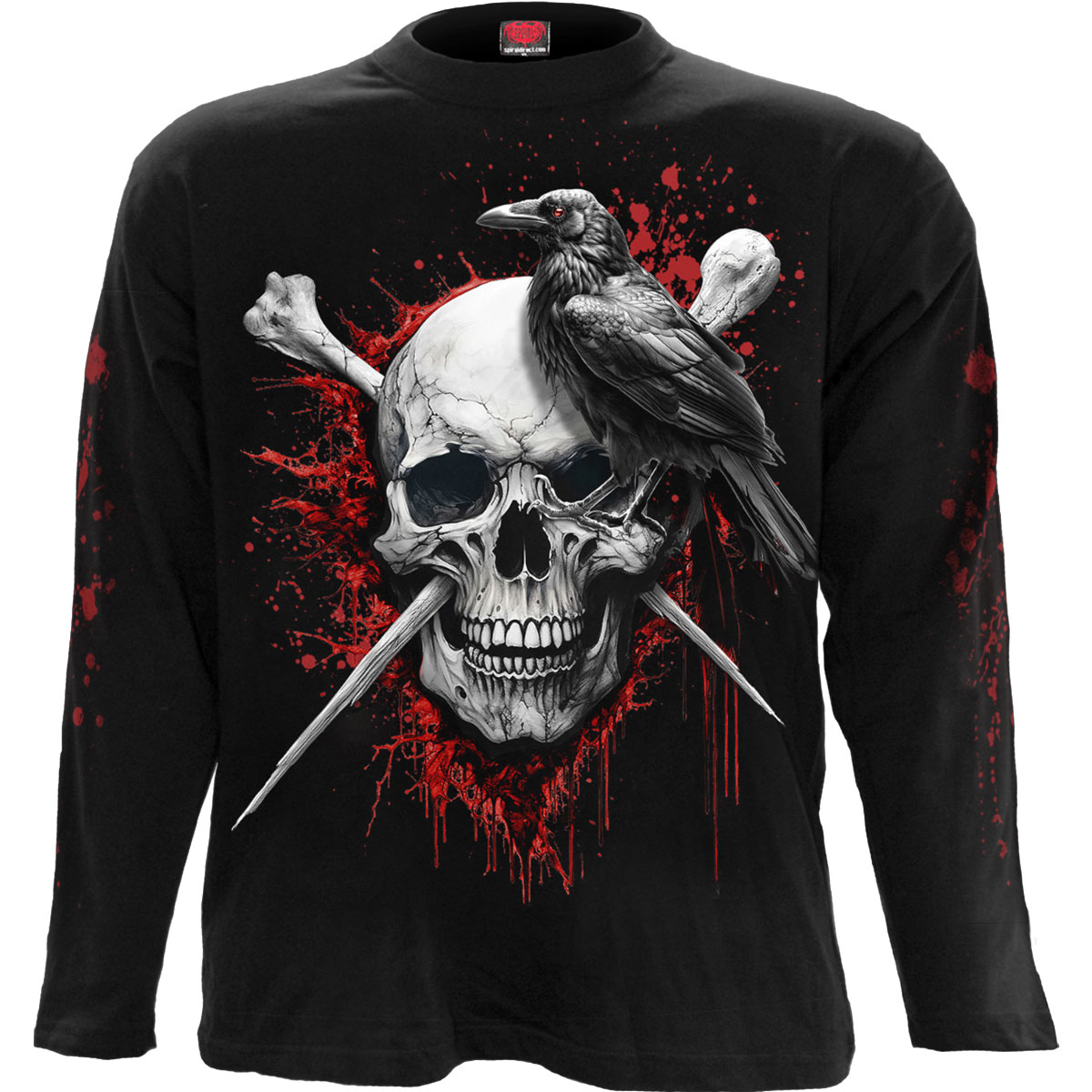 Tričko s dlhým rukávom Spiral Stairs - Death Raven, Unisex,Čierna,L