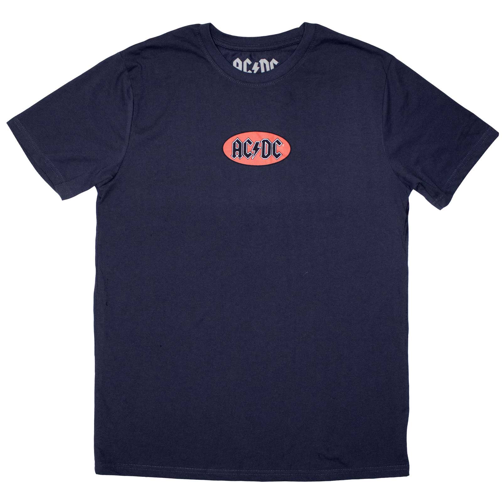 Tričko AC/DC - Mini Oval Logo, Unisex,Modrá,XXL