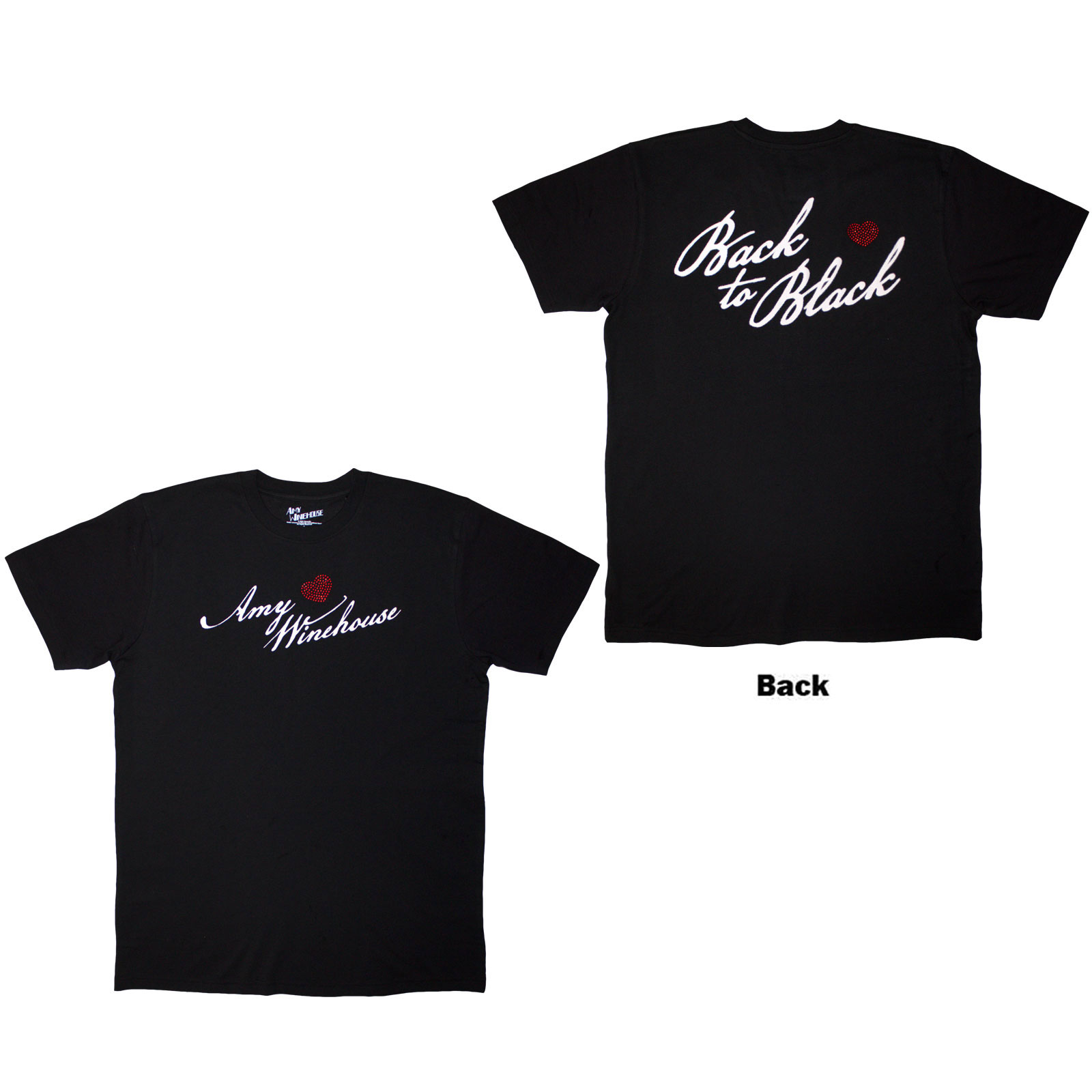 Tričko Amy Winehouse - Back To Black, Unisex,Čierna,XXL