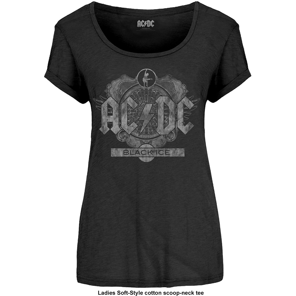 Tričko AC/DC - Black Ice, Žena,Čierna,XXL