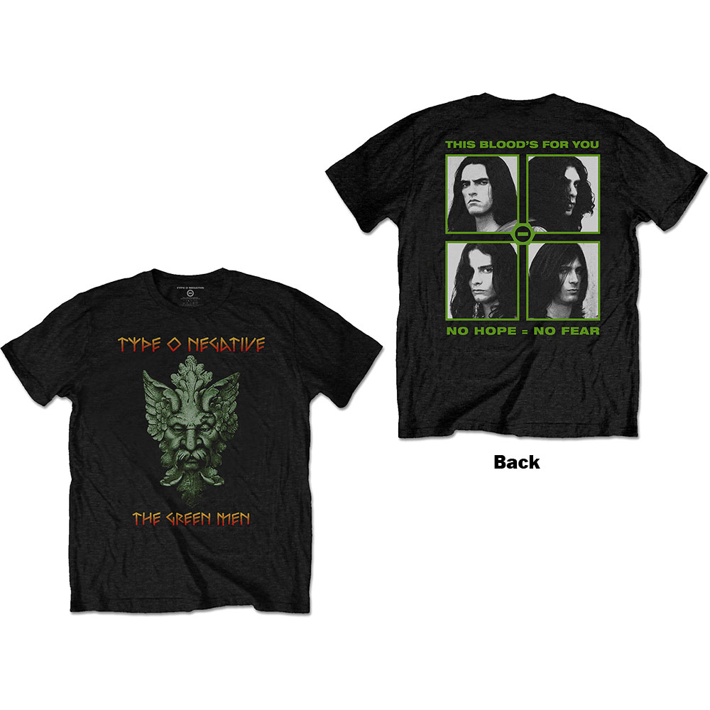 Tričko Type O Negative - Green Man, Unisex,Čierna,XXL
