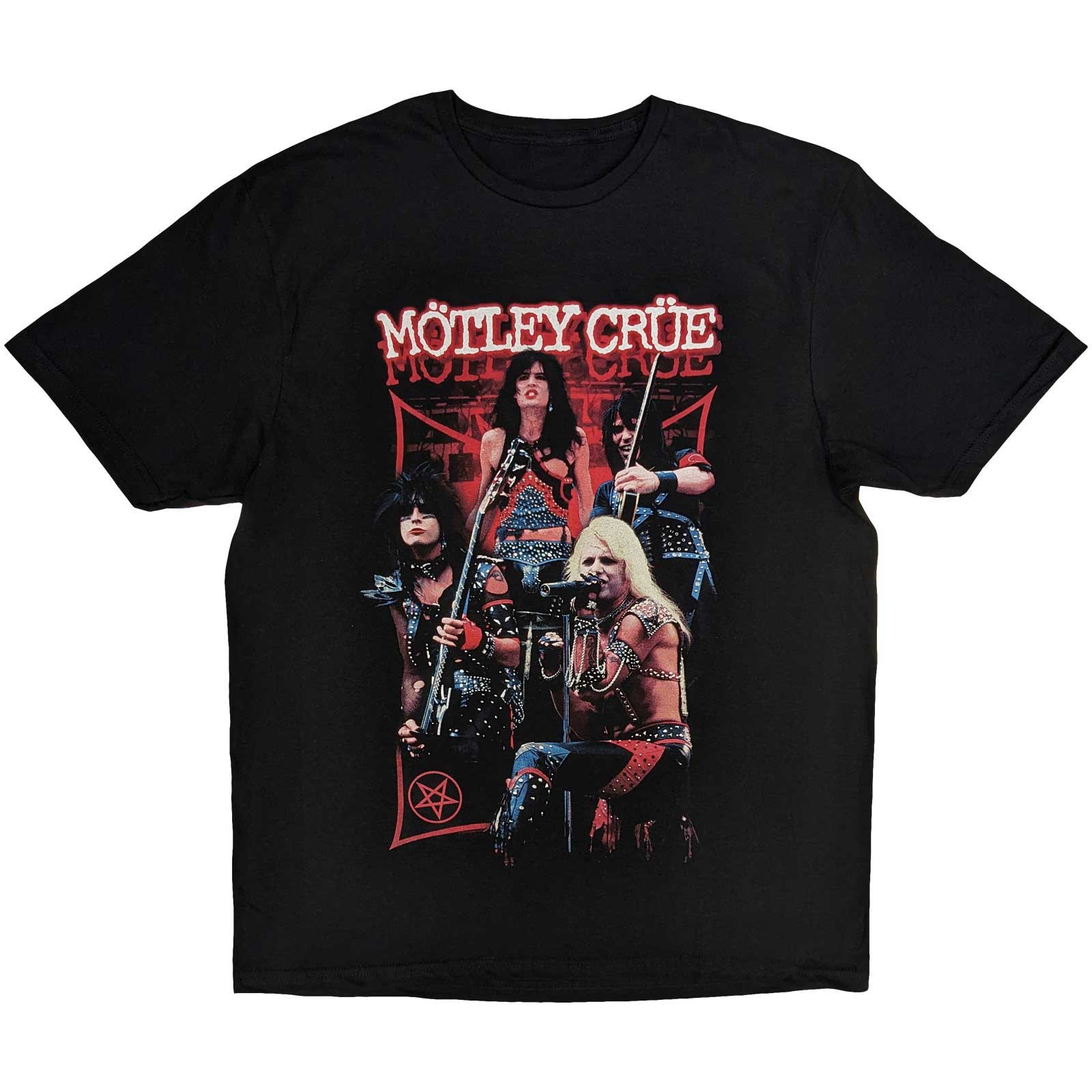 Tričko Motley Crue - Live Montage Red, Unisex,Čierna,XL