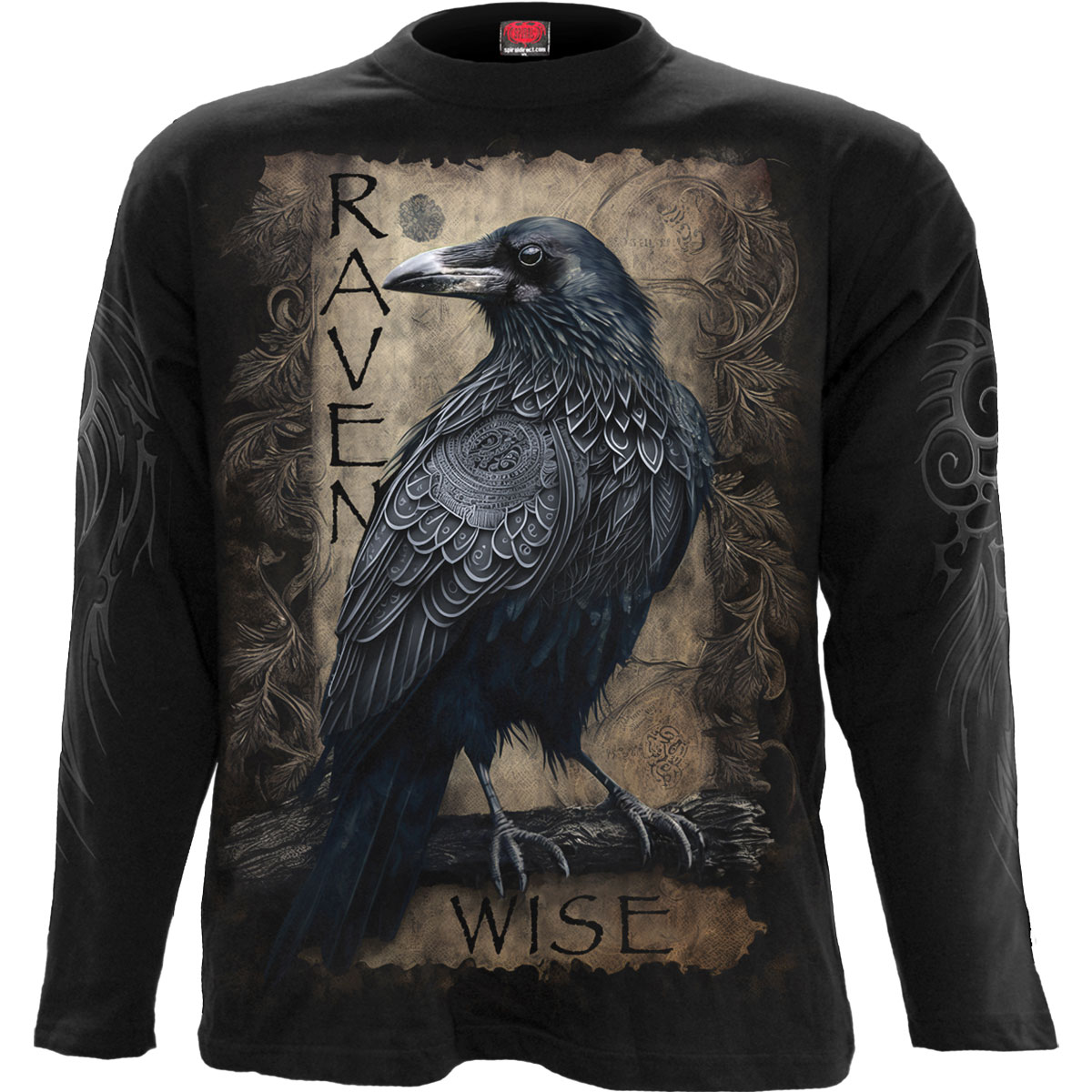 Tričko s dlhým rukávom Spiral Stairs - Raven Wise, Unisex,Čierna,M