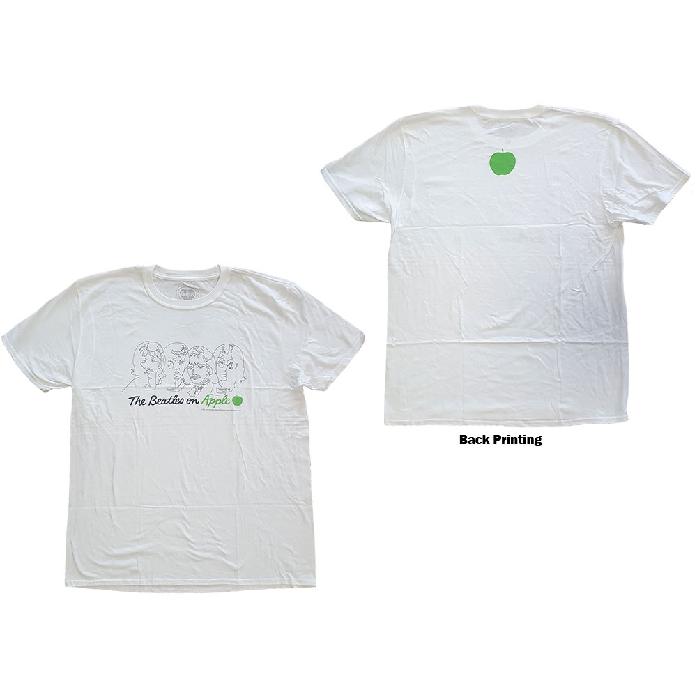 Tričko The Beatles - On Apple, Unisex,Biela,XL