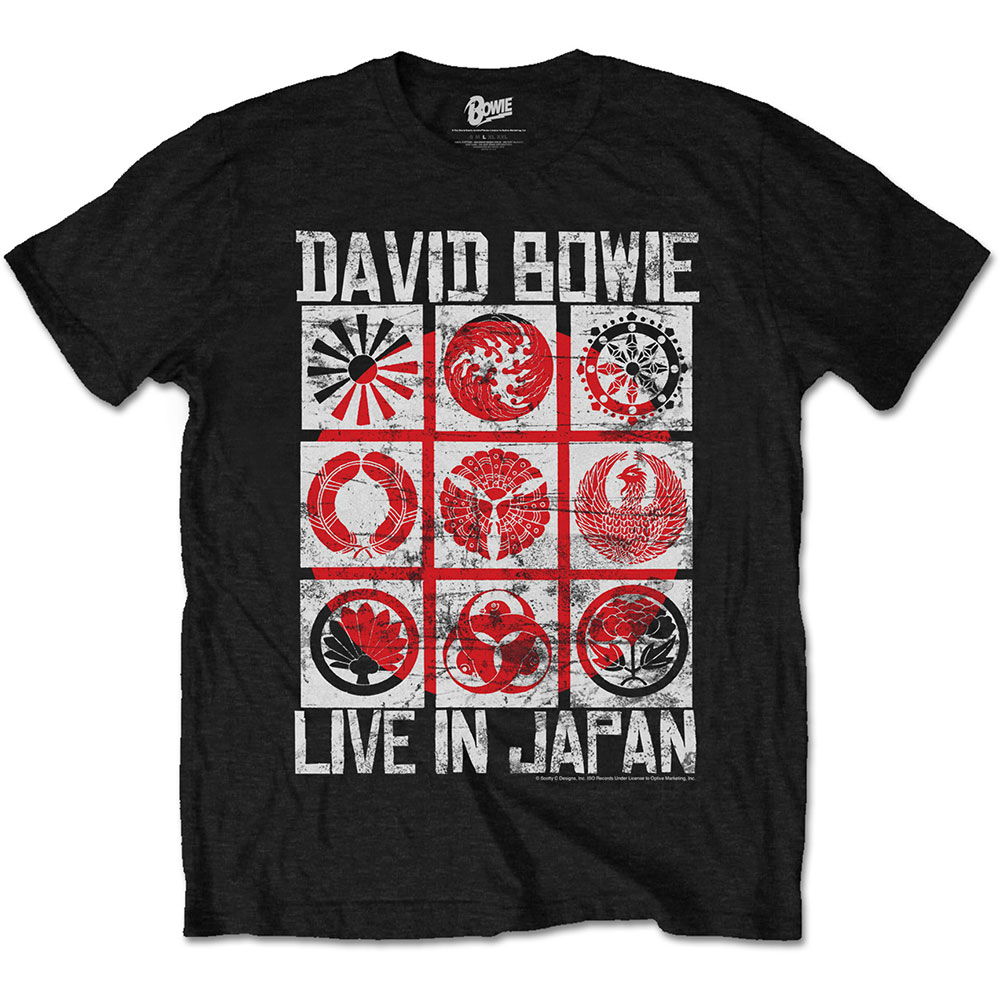 Tričko David Bowie - Live in Japan, Unisex,Čierna,XXL