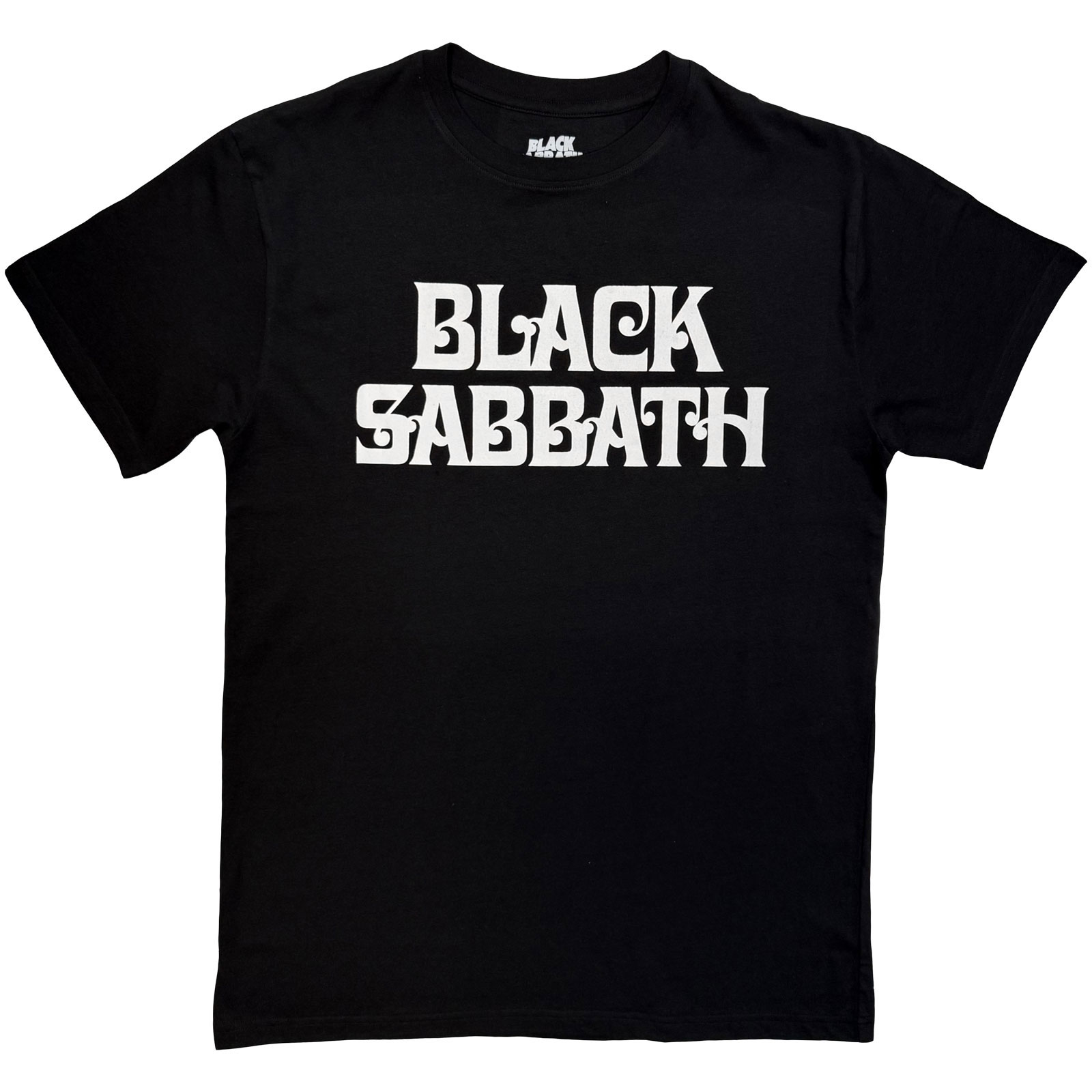 Tričko Black Sabbath - Curly Logo Mono, Unisex,Čierna,XXL
