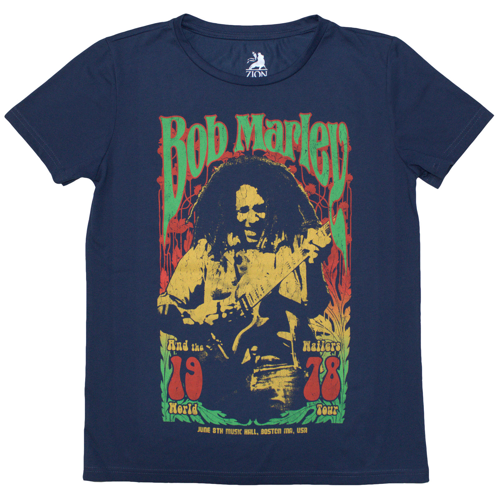 Tričko Bob Marley - 1978, Žena,Modrá,XXL