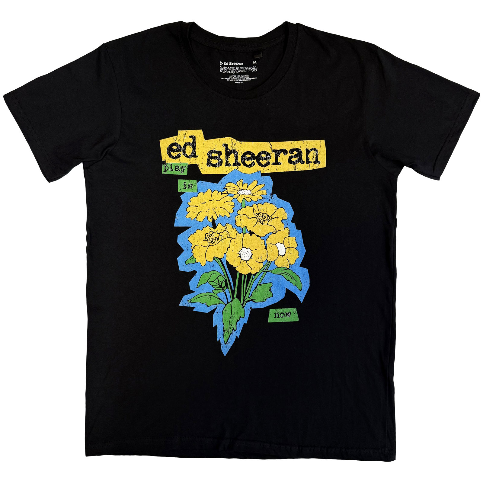 Tričko Ed Sheeran - Play Flowers, Unisex,Čierna,XXL