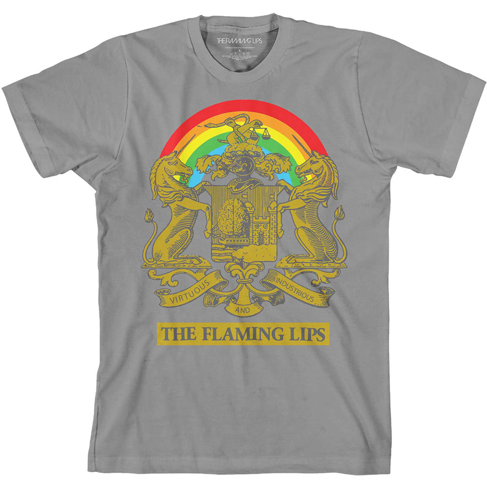 Tričko The Flaming Lips - Virtuous Industrious, Unisex,Šedá,XL