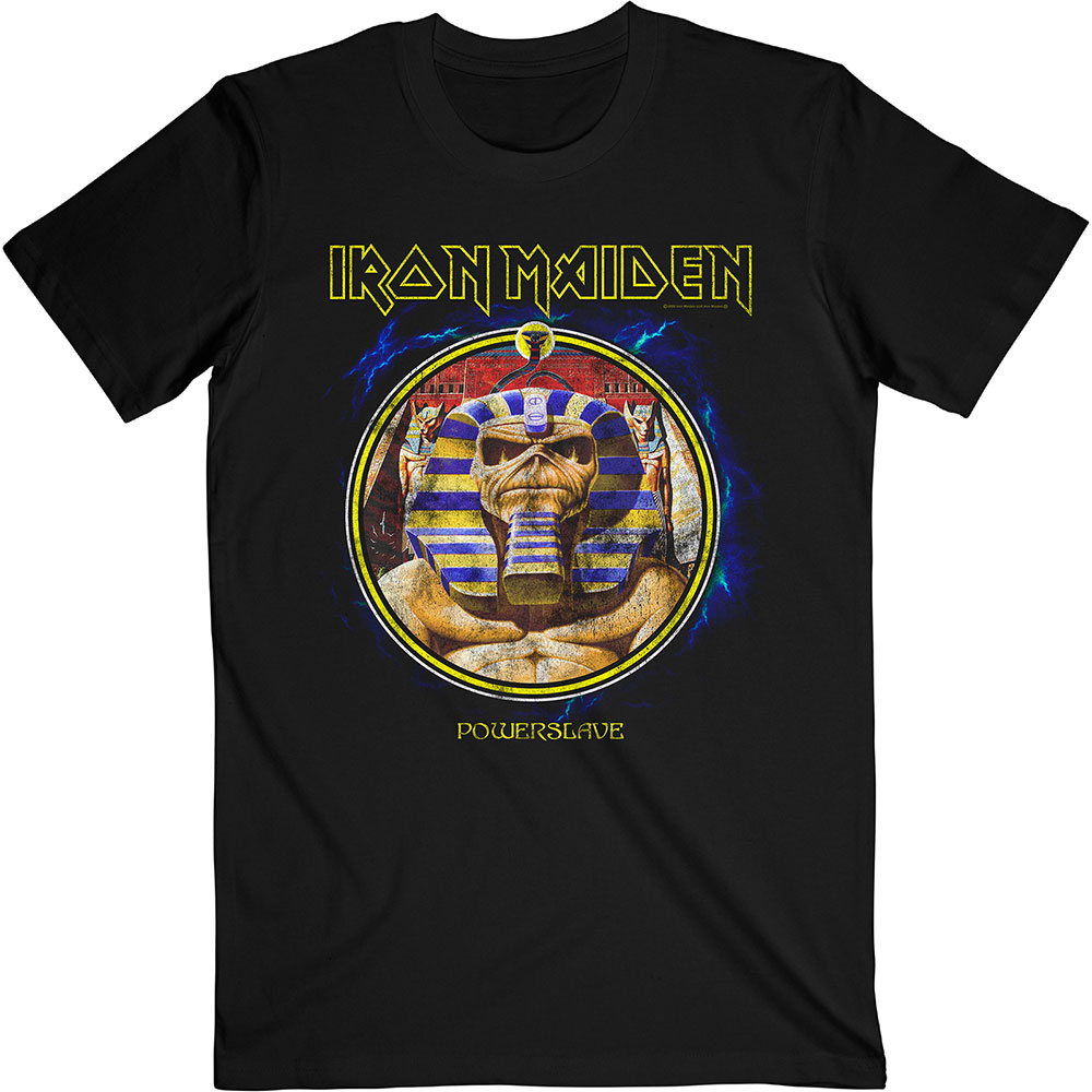 Tričko Iron Maiden - Powerslave Mummy Circle, Unisex,Čierna,XXL