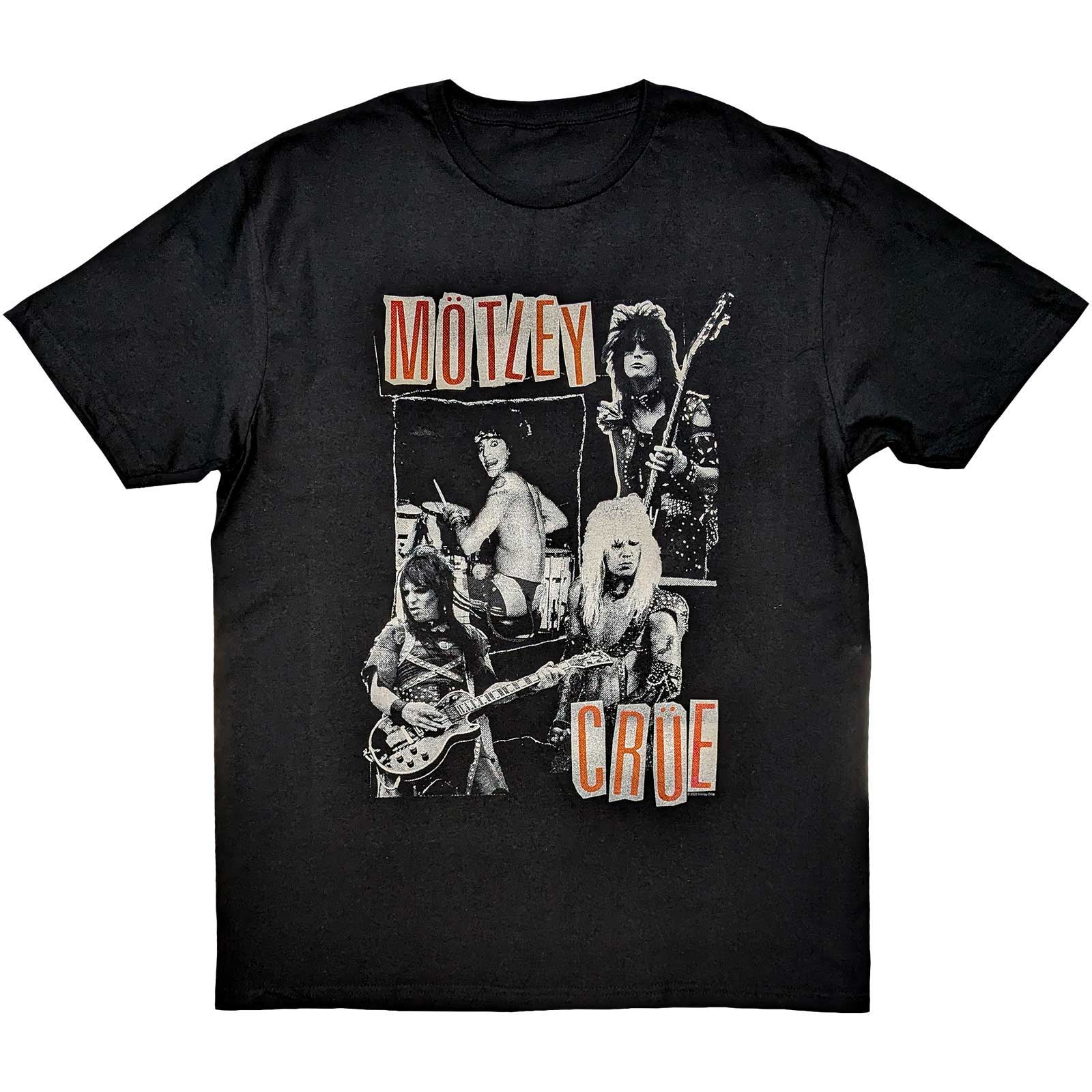 Tričko Motley Crue - Vintage Punk Collage, Unisex,Čierna,XXL