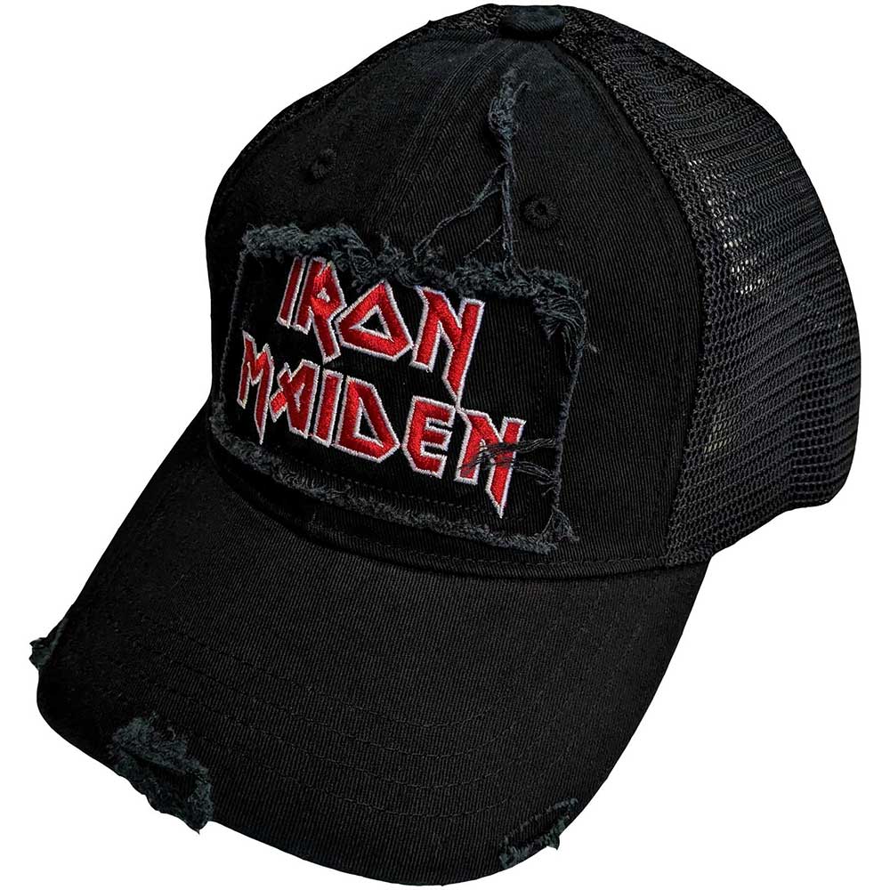 Šiltovka Iron Maiden - Scuffed Logo, Unisex,Čierna,Univerzálna