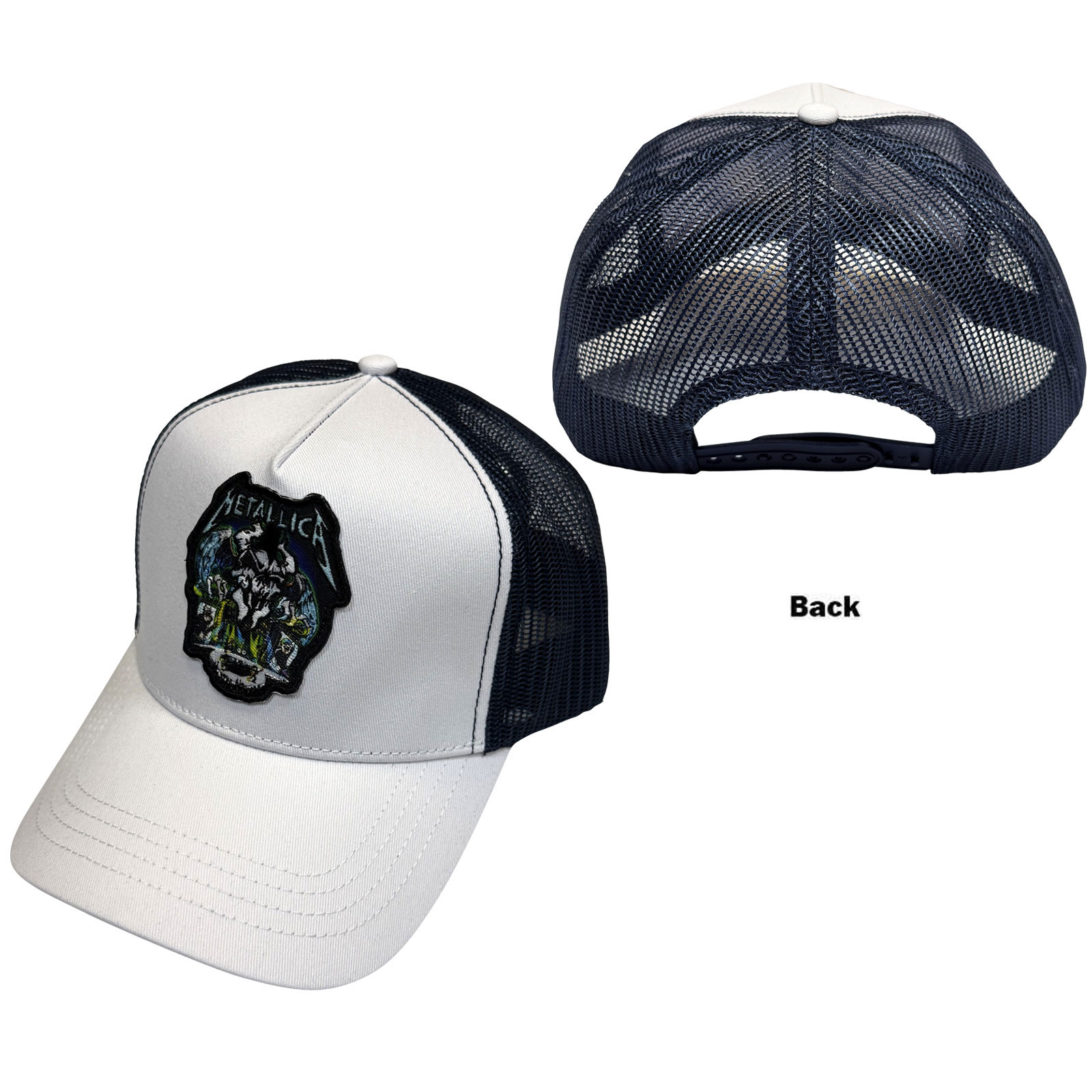 Šiltovka Metallica - Stage Pit, Unisex,Modrá/Biela,Univerzálna