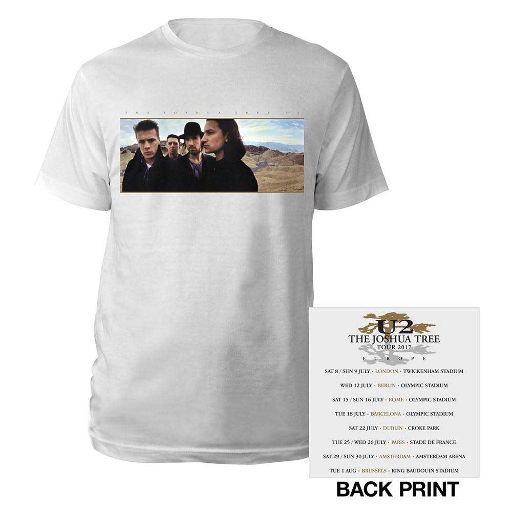 Tričko U2 - Joshua Tree Photo, Unisex,Biela,XXL