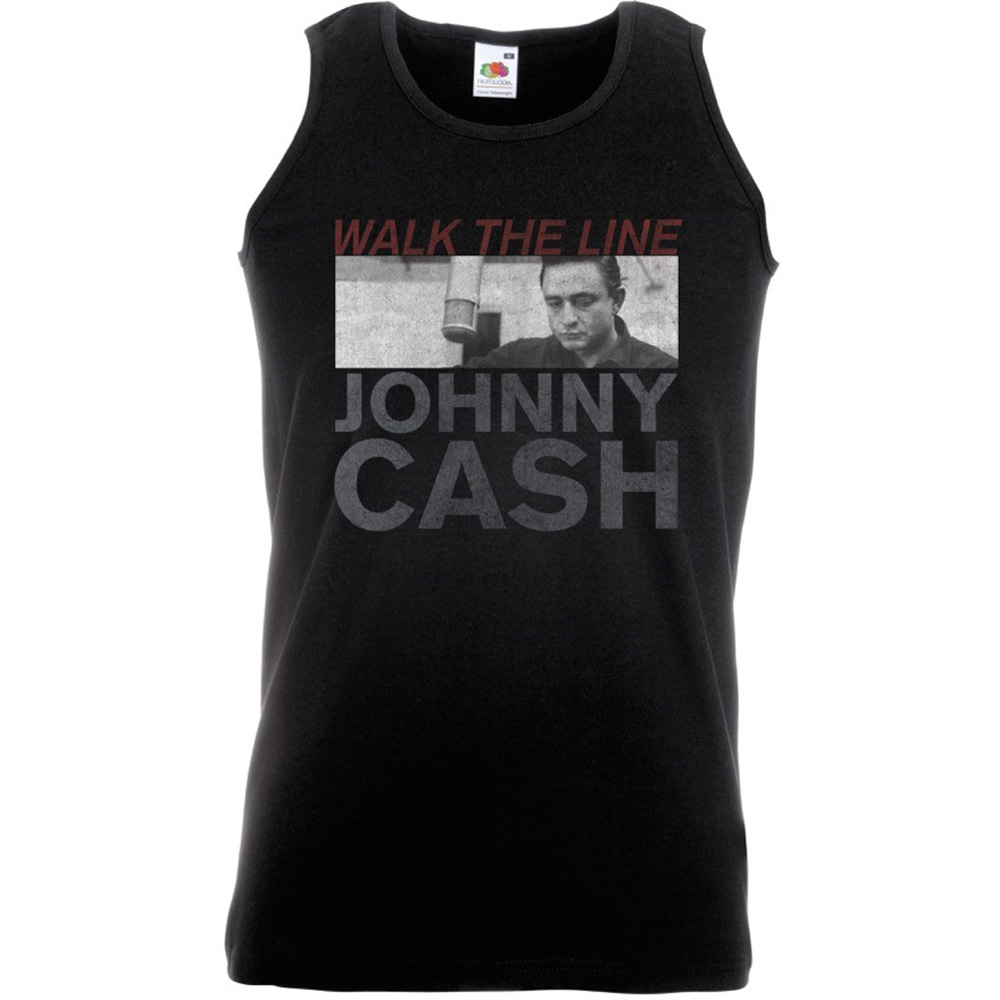 Tielko Johnny Cash - Studio Shot, Unisex,Čierna,XL
