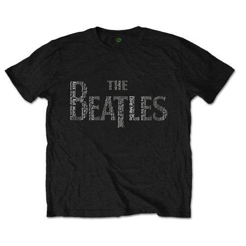 Tričko The Beatles - Drop T Songs, Unisex,Čierna,XXL