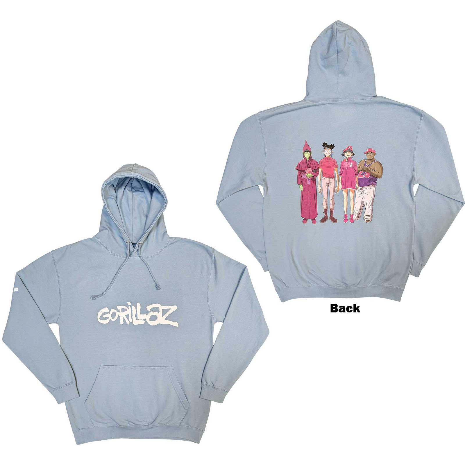 Mikina Gorillaz - Cracker Island, Unisex,Modrá,XXL