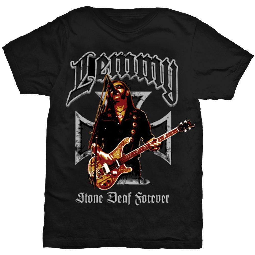 Tričko Lemmy - Iron Cross Stone Deaf Forever, Unisex,Čierna,XXL