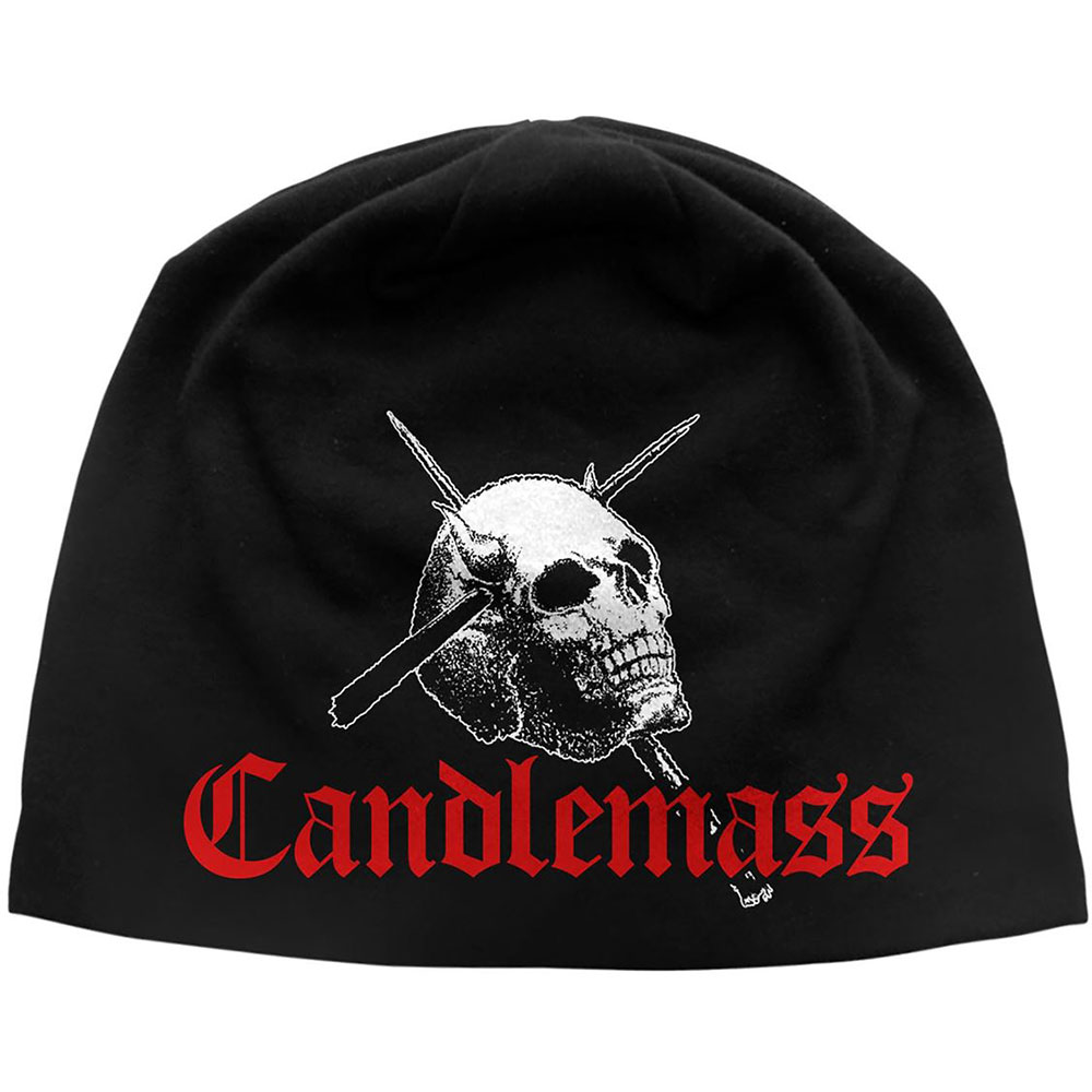Čapica Candlemass - Skull & Logo, Unisex,Čierna,Univerzálna