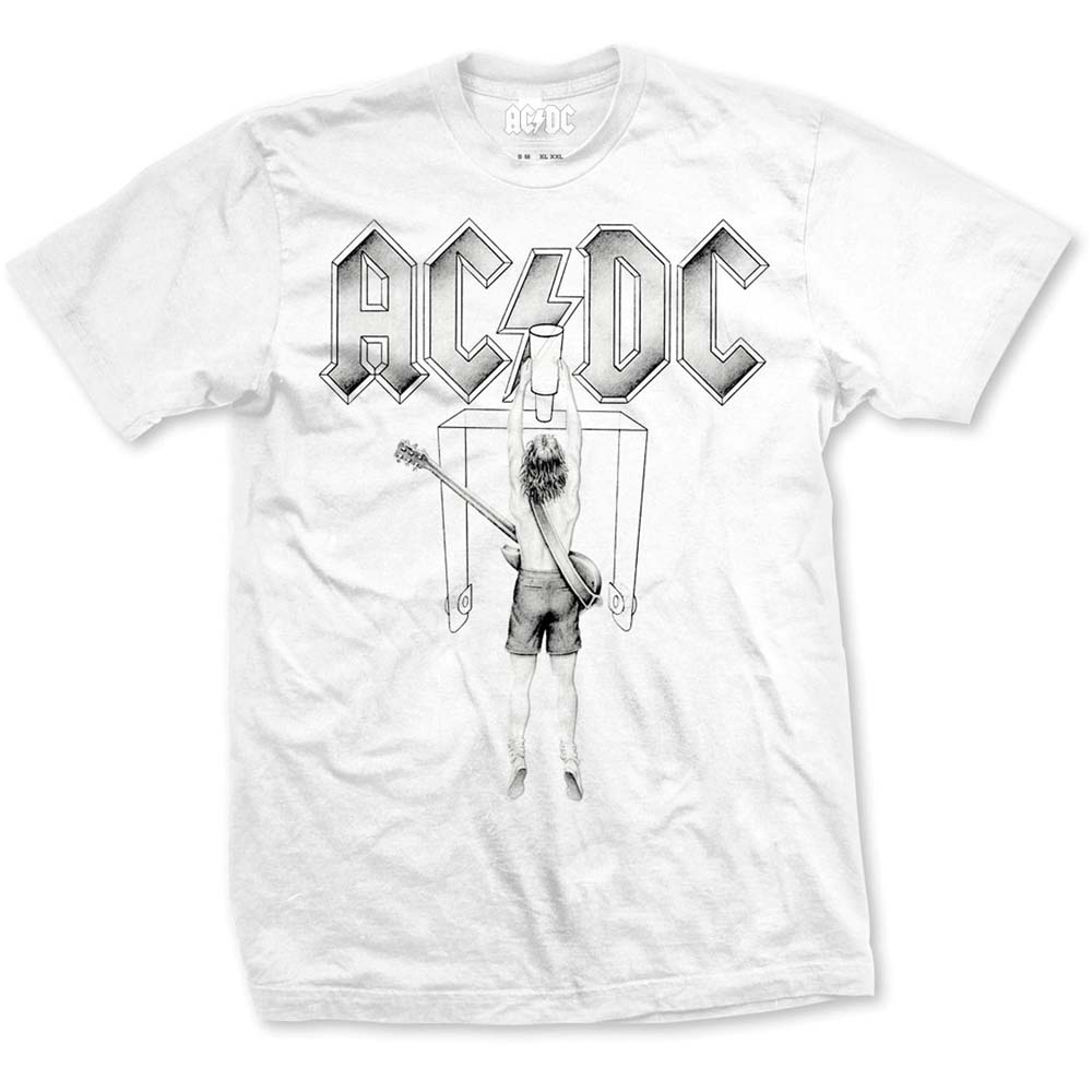 Tričko AC/DC - Switch, Unisex,Biela,XXL