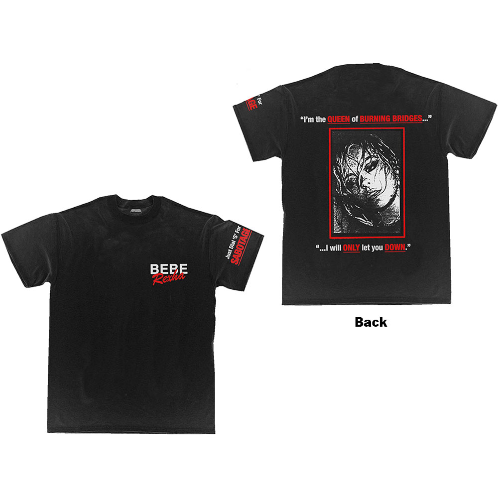 Tričko Bebe Rexha - Queen of Sabotage, Unisex,Čierna,XXL