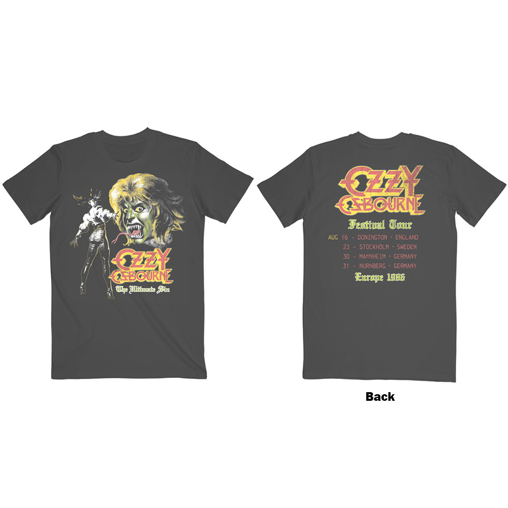 Tričko Ozzy Osbourne - Ultimate Remix, Unisex,Šedá,XXL
