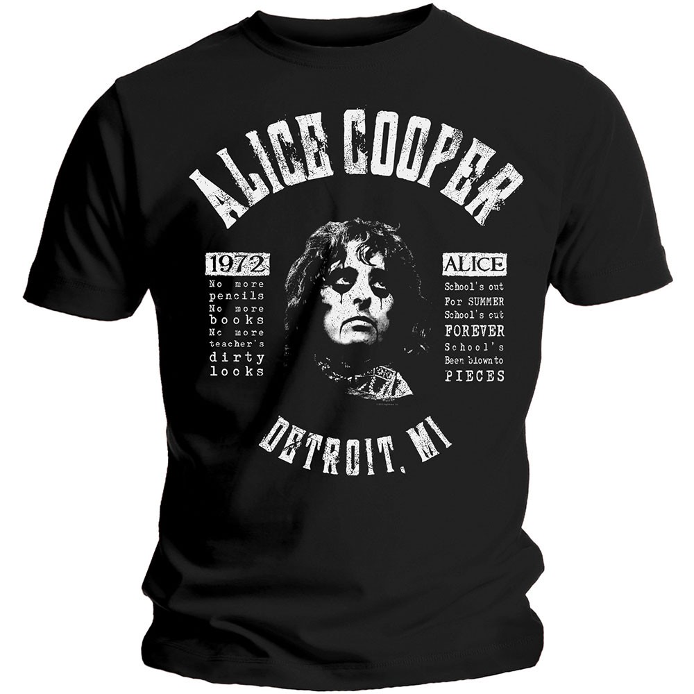 Tričko Alice Cooper - School's Out Lyrics, Unisex,Čierna,M
