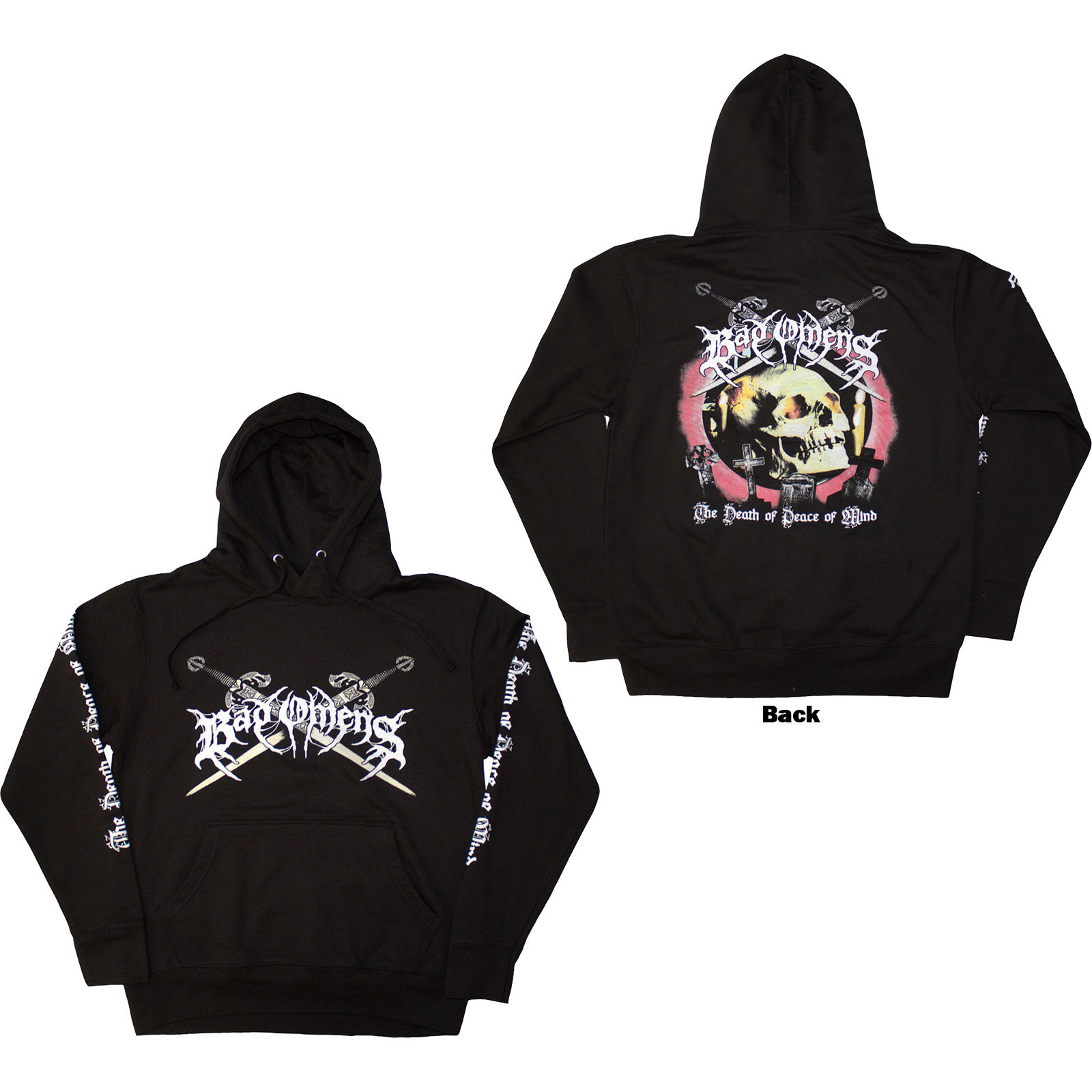 Mikina Bad Omens - Skull and Candles, Unisex,Čierna,XL