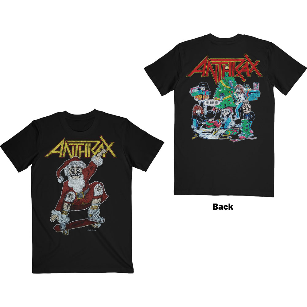 Tričko Anthrax - Vintage Christmas, Unisex,Čierna,XXL